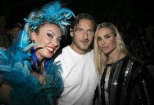 francesco totti e ilary blasi con tanja monies @ villa delle rose crediti luca rossetti webres