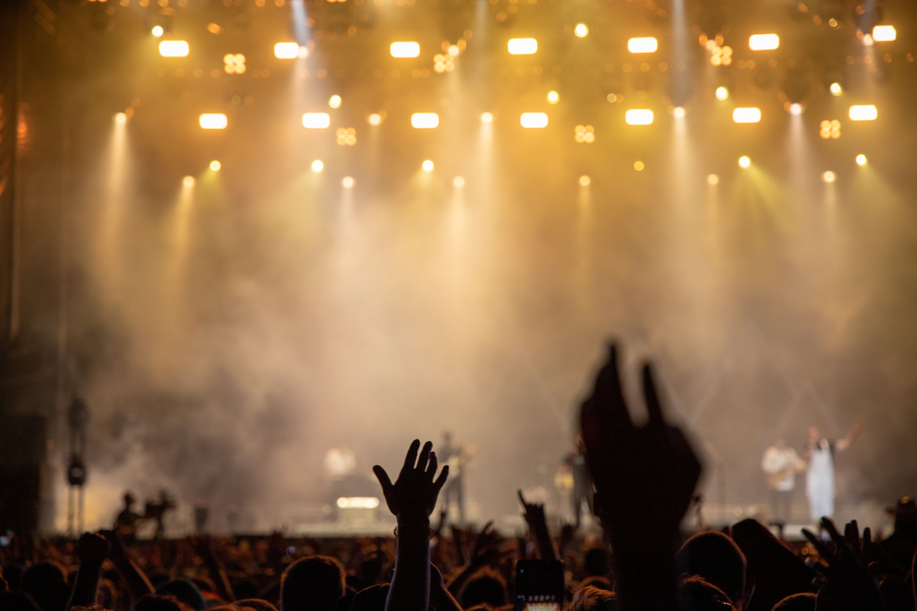 people watching a concert